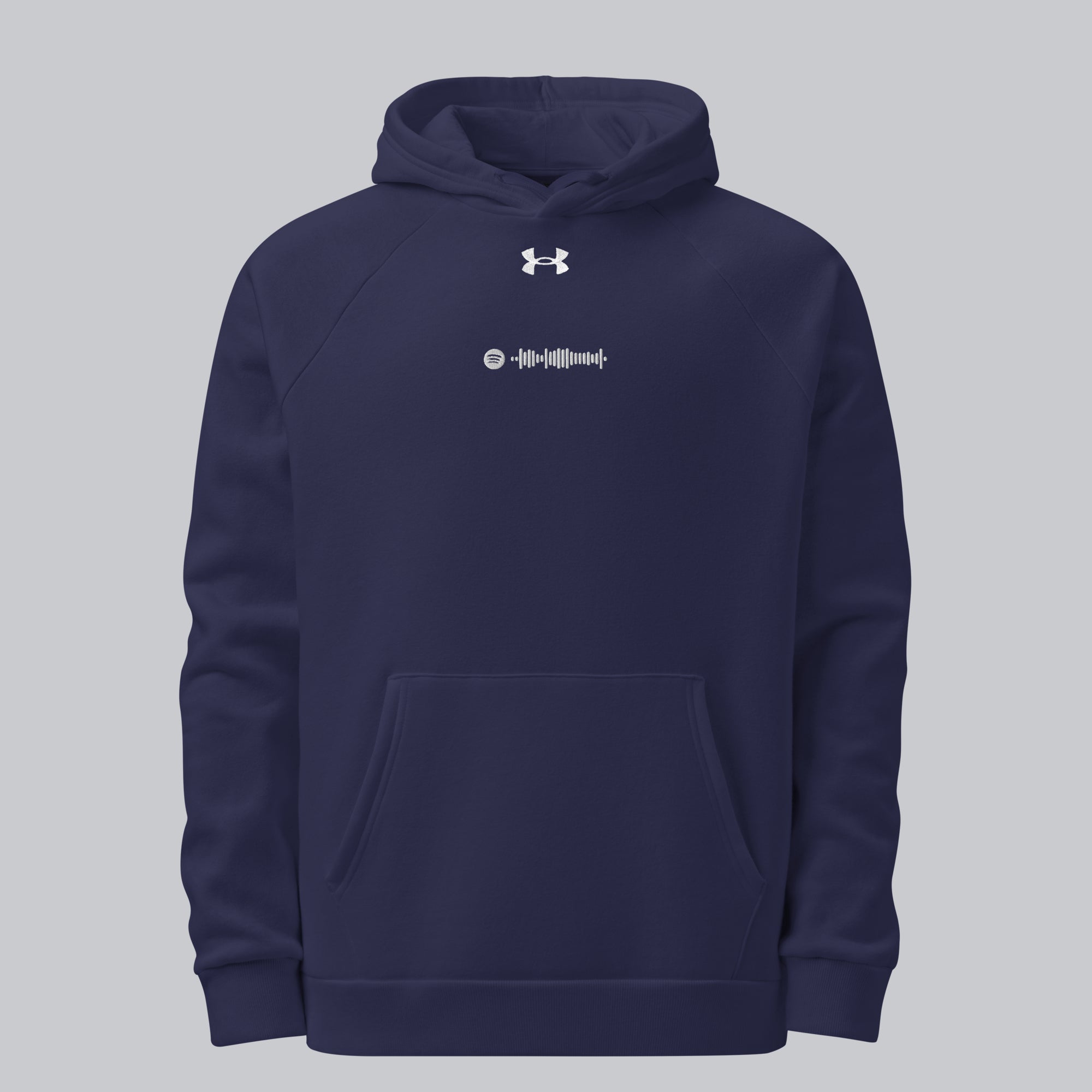 Under Armour Hoodie Navy with Custom Music Code of your favorite song