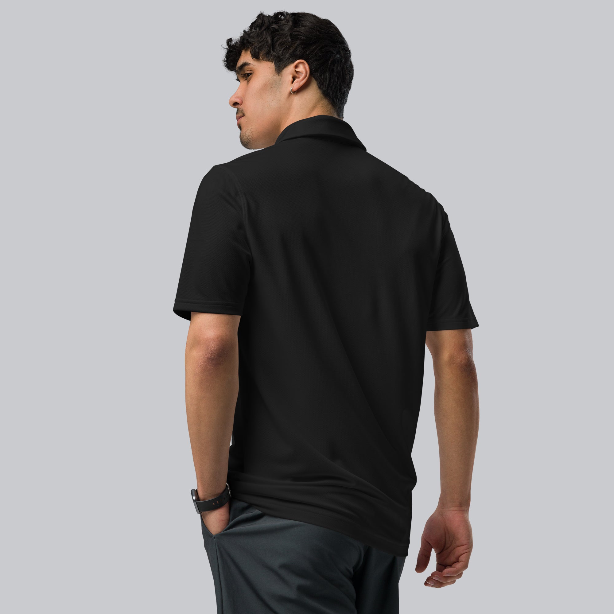 Under Armour Polo Shirt Men Black with Custom Music Code
