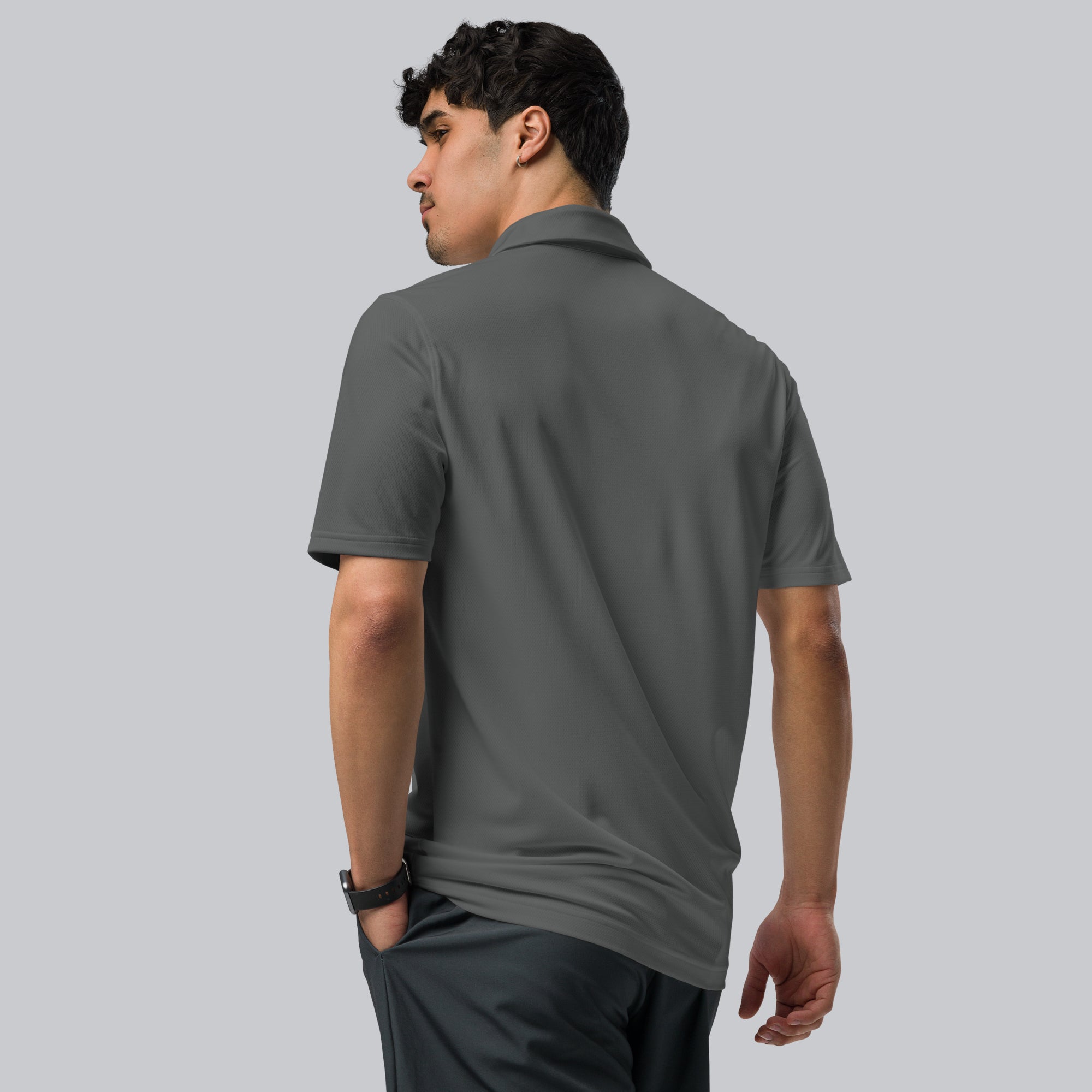 Under Armour Polo Shirt Men Grey with Custom Music Code