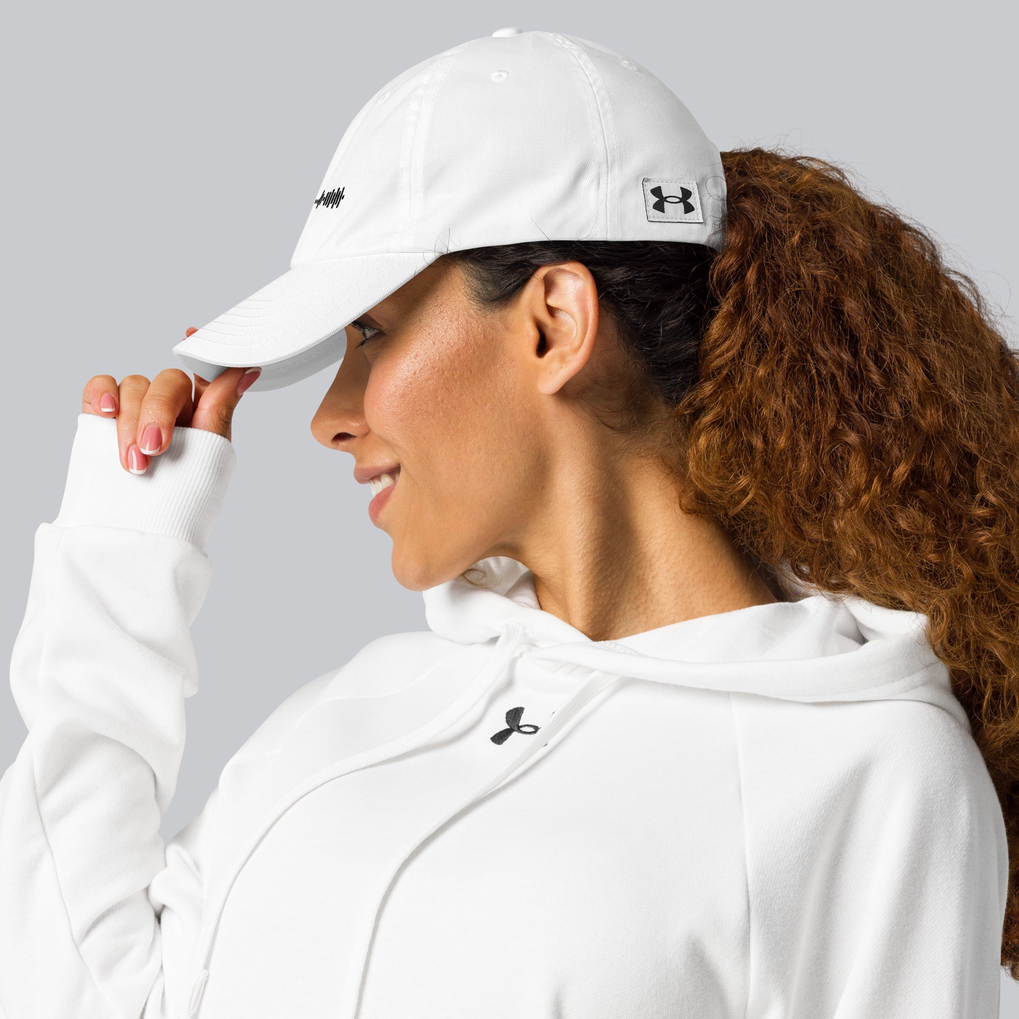 Under Armour Sport Cap White Custom Music Code
