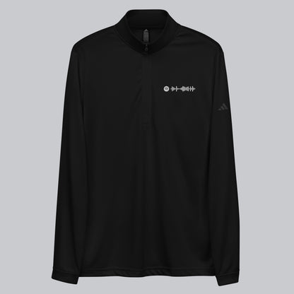 Adidas Zip Sweather Black with custom Music Code of your favorite song