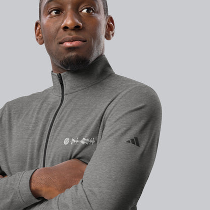 Adidas Zip Sweather Grey with custom Music Code of your favorite song