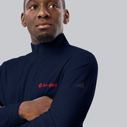 Adidas Zip Sweather Navy with custom Music Code of your favorite song