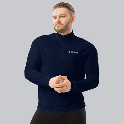 Adidas Zip Sweather Navy with custom Music Code of your favorite song
