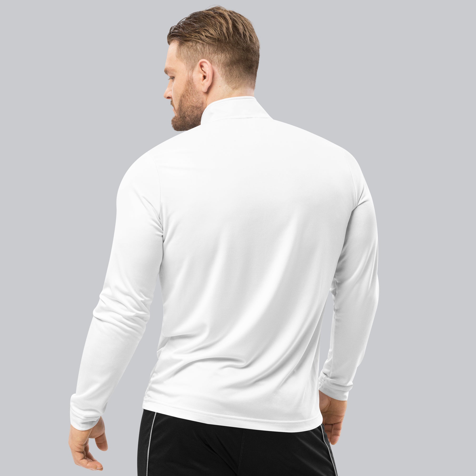 Adidas Zip Sweather White with custom Music Code of your favorite song