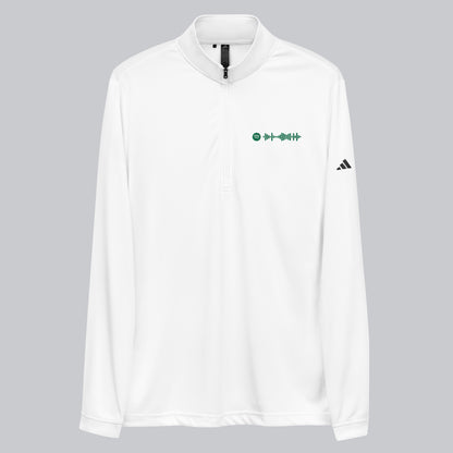 Adidas Zip Sweather White with custom Music Code of your favorite song