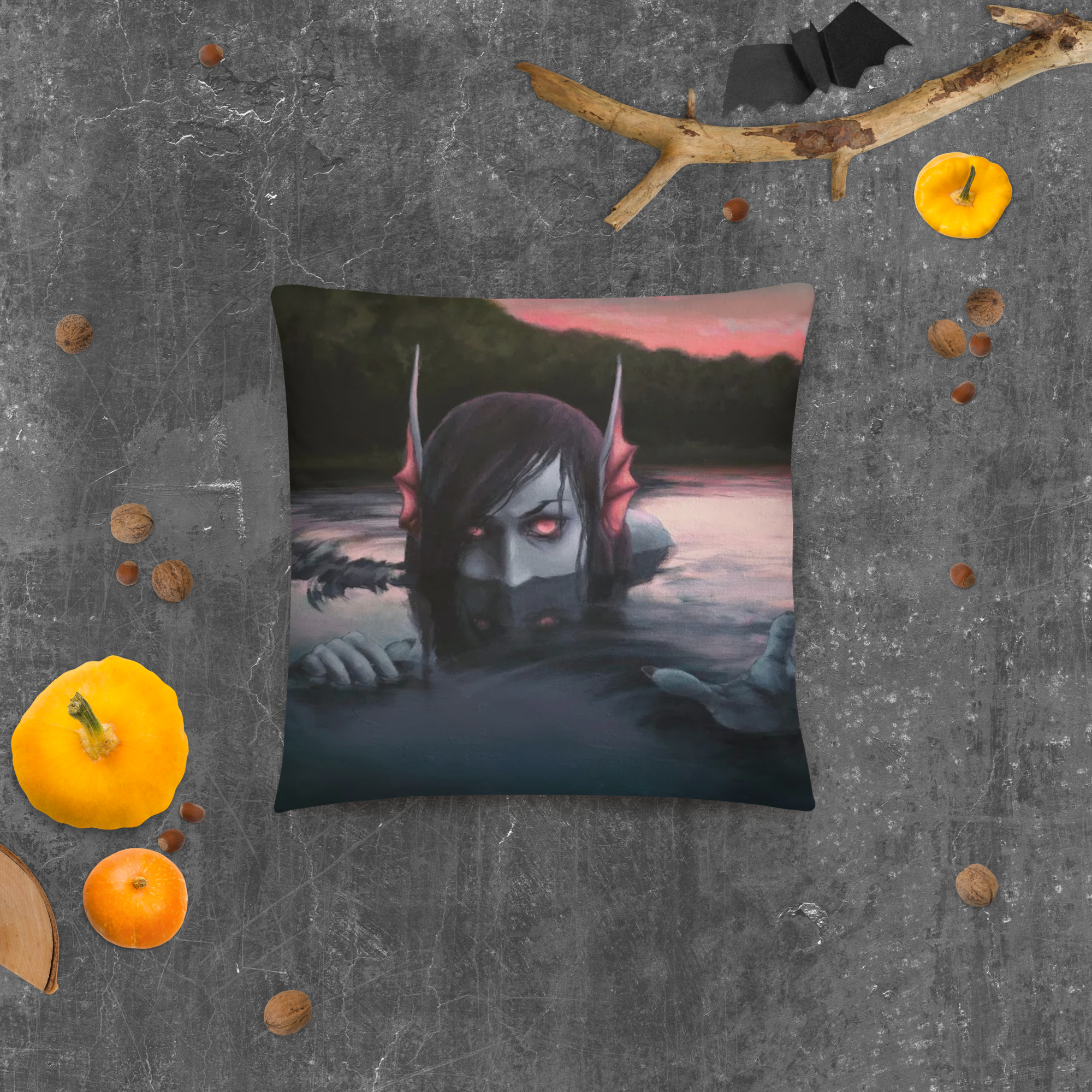 Evil Mermaid Pillow