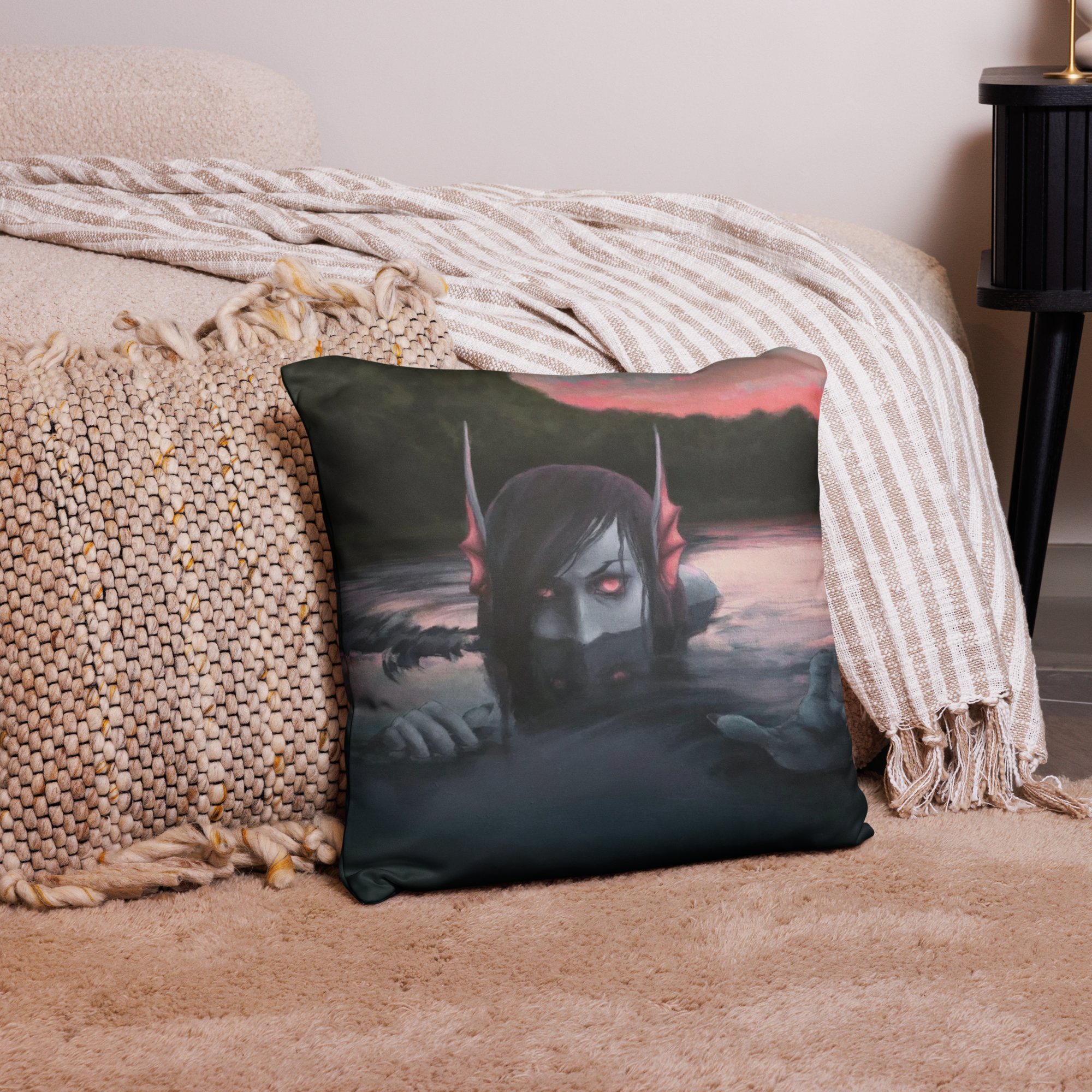 Evil Mermaid Pillow
