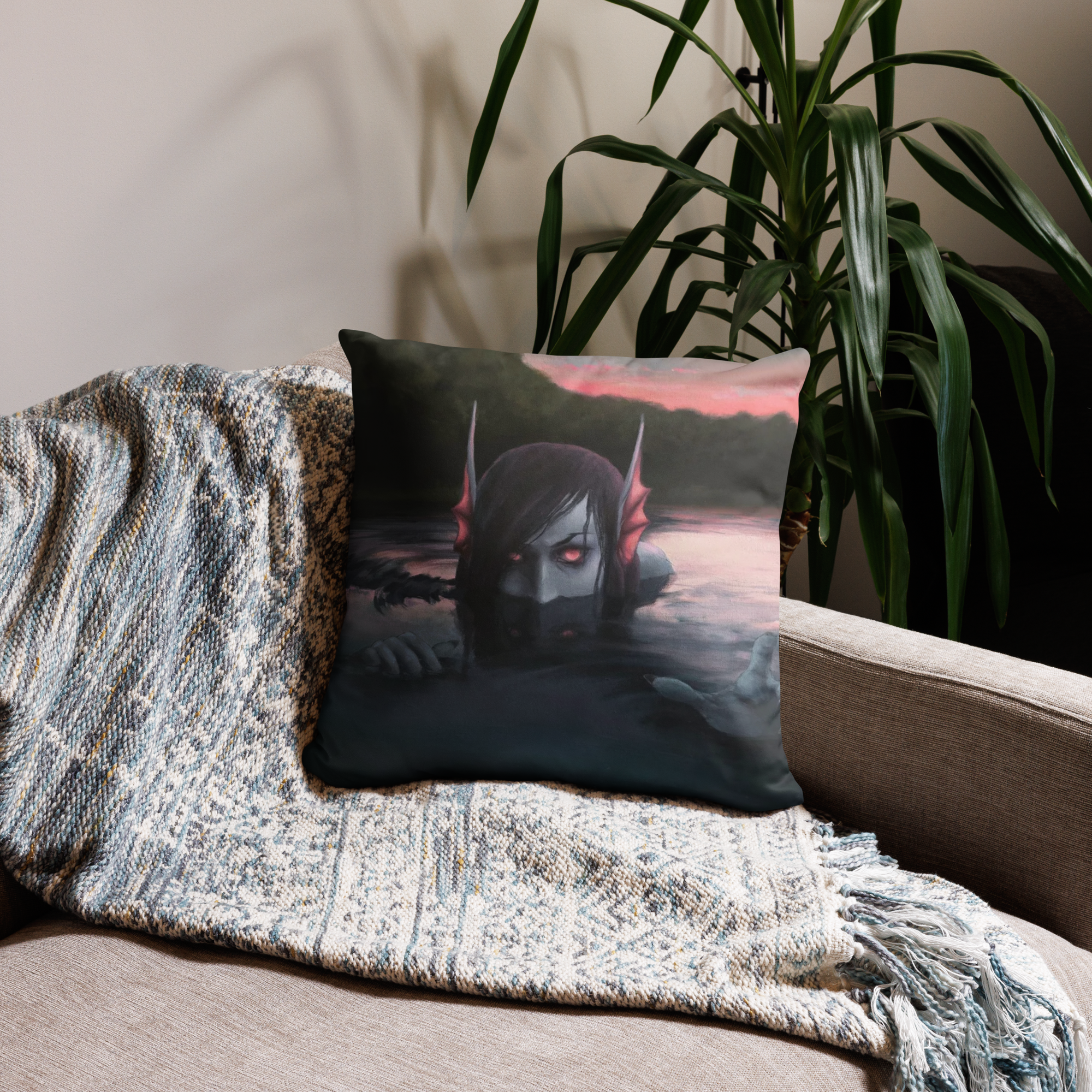 Evil Mermaid Pillow