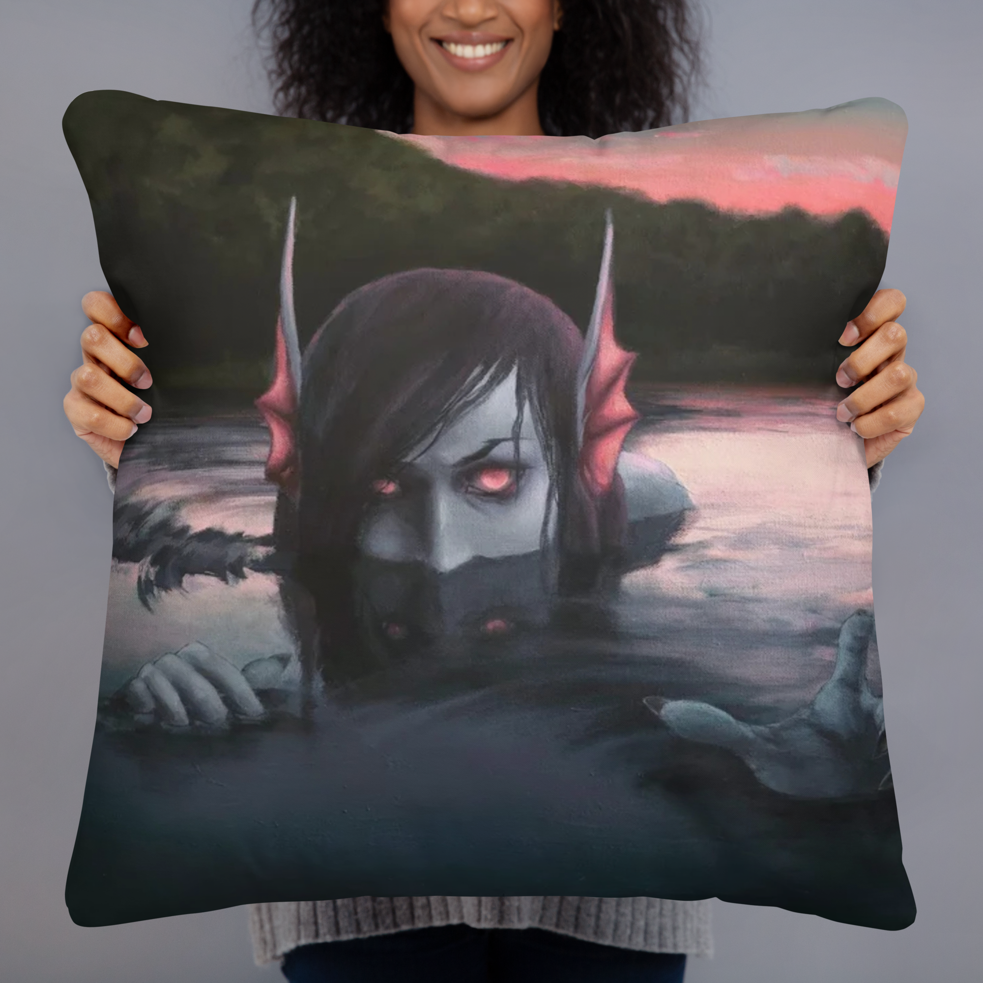 Evil Mermaid Pillow