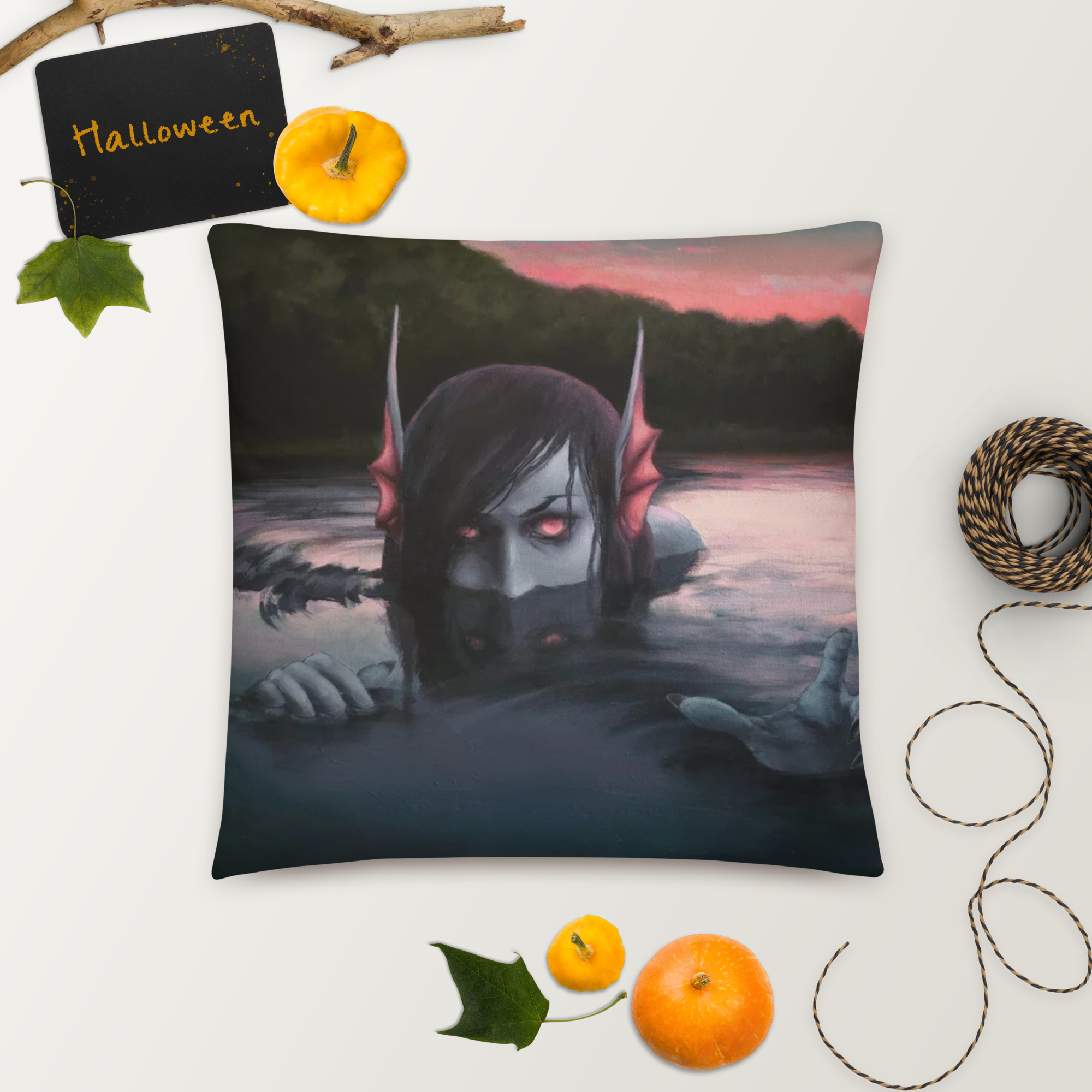 Evil Mermaid Pillow