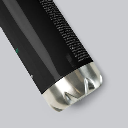 Stainless Steel Water Bottle Black with custom Music Code