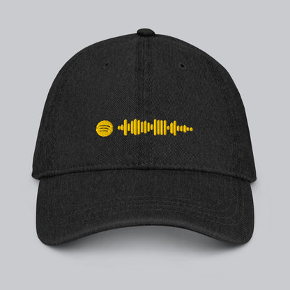 Music Code Custom Denim Hat Black