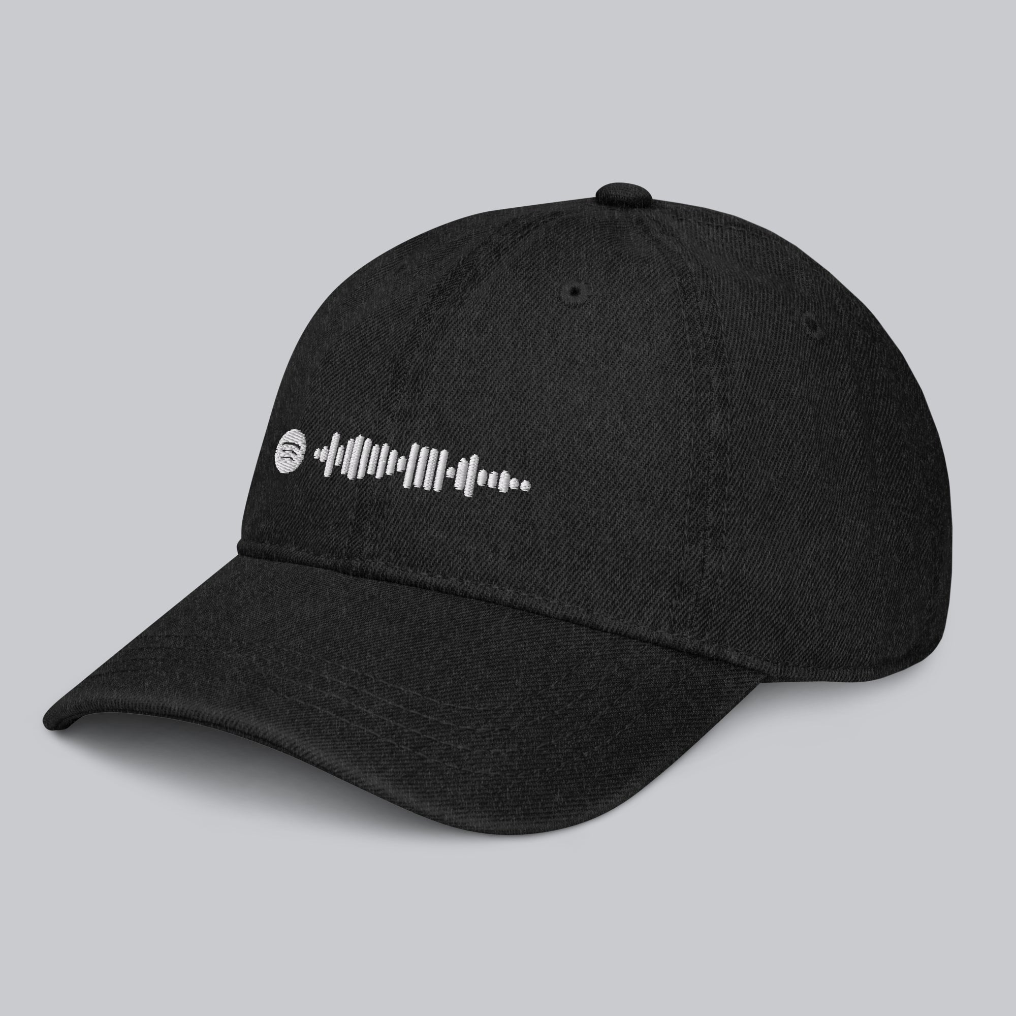 Music Code Custom Denim Hat Black