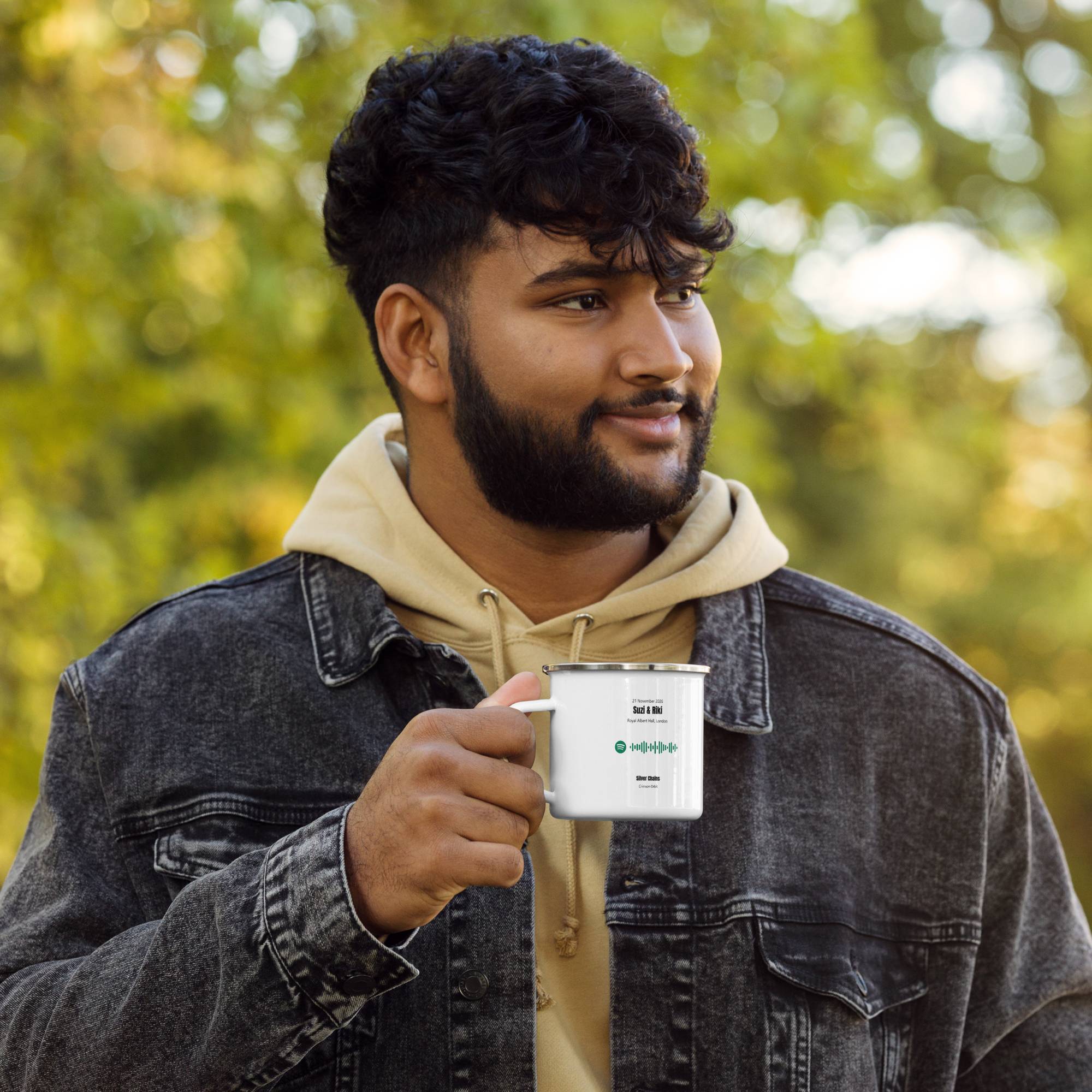 Enamel Mug with custom Music Code of your song