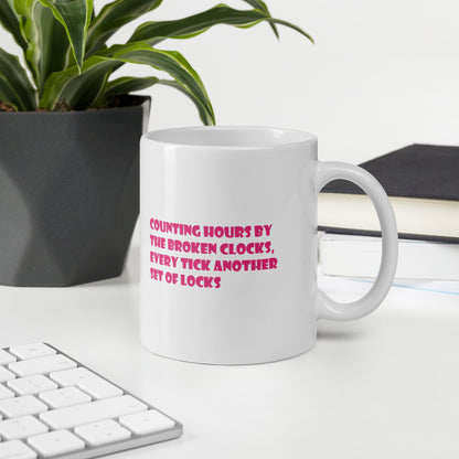 White Glossy Mug 11oz with custom Music Code of your song