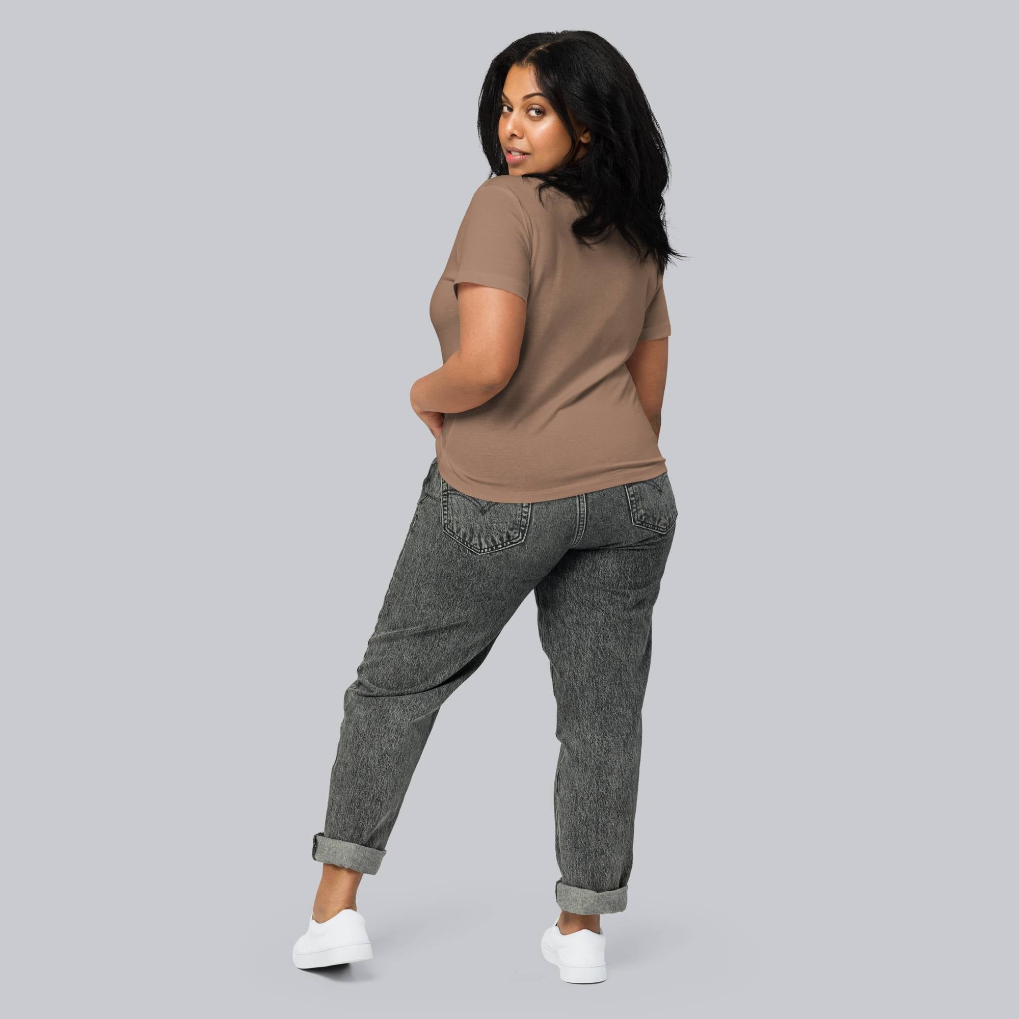 Brown Short Women tshirt with custom Music Code