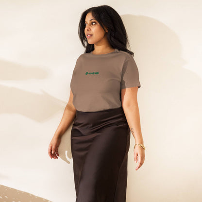Brown Short Women tshirt with custom Music Code