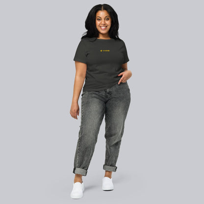 Dark grey Short Women tshirt with custom Music Code
