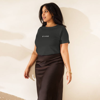 Dark grey Short Women tshirt with custom Music Code