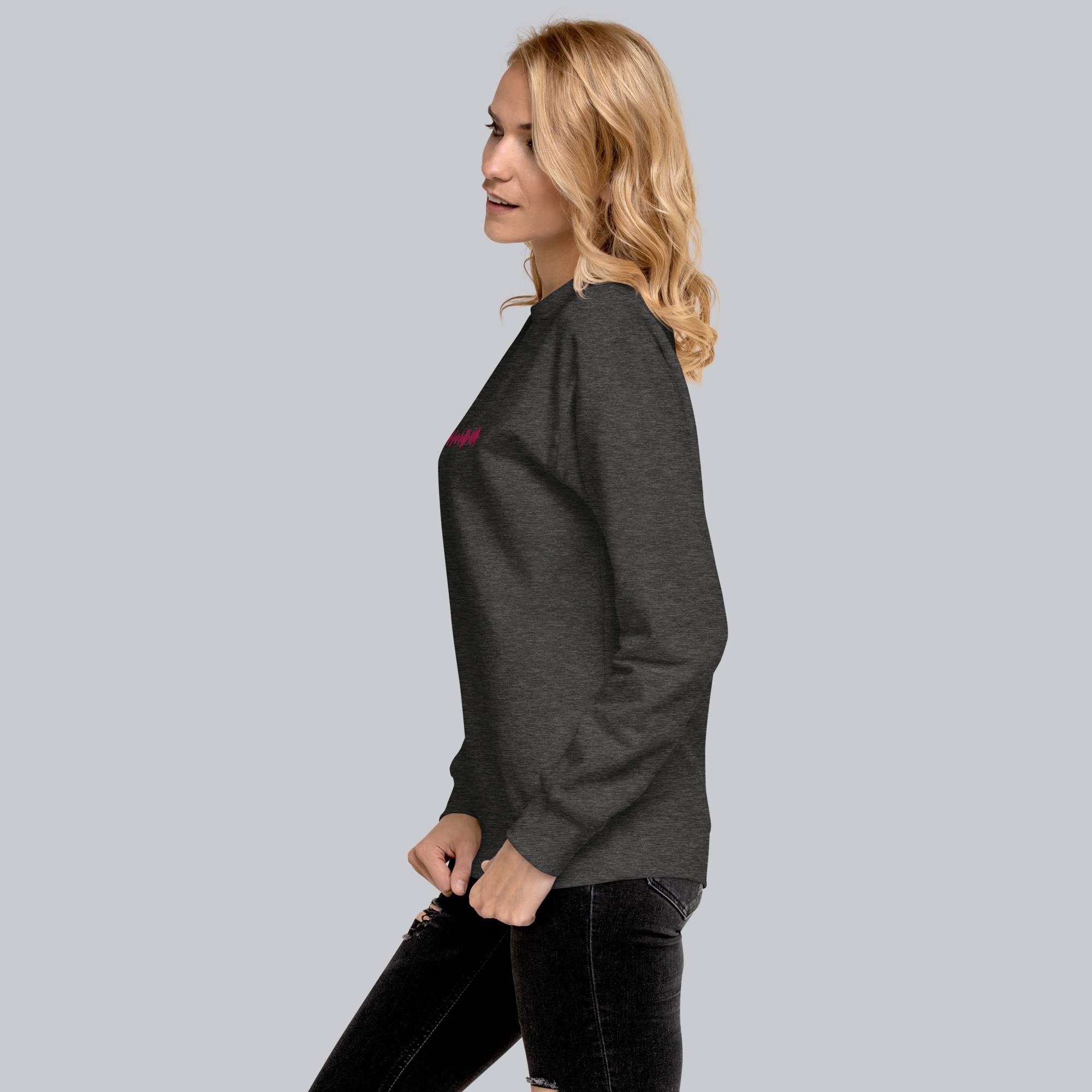 Dark Grey long-sleeve shirt with custom Music Code