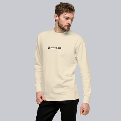Light Yellow long-sleeve shirt with custom Music Code