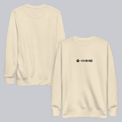Light Yellow long-sleeve shirt with custom Music Code