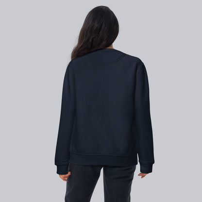 Navy long-sleeve shirt with custom Music Code
