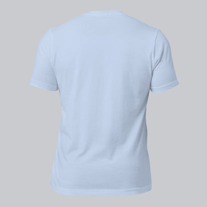 Baby blue unisex tshirt with custom music code