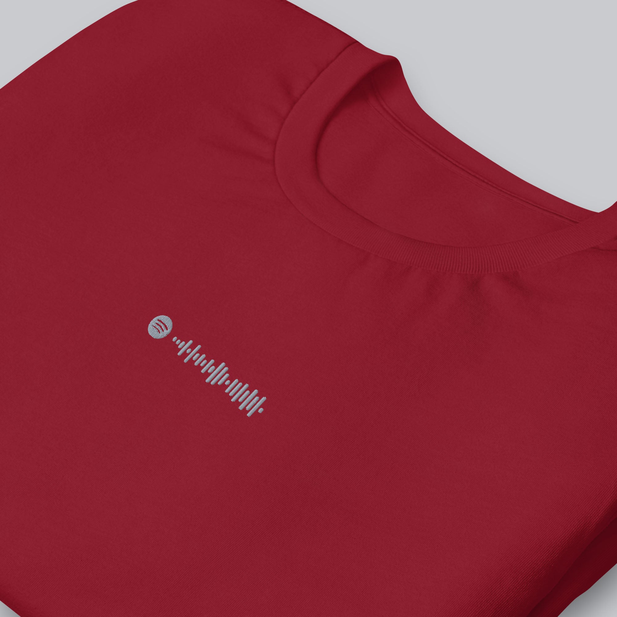 Bordeaux unisex tshirt with custom music code