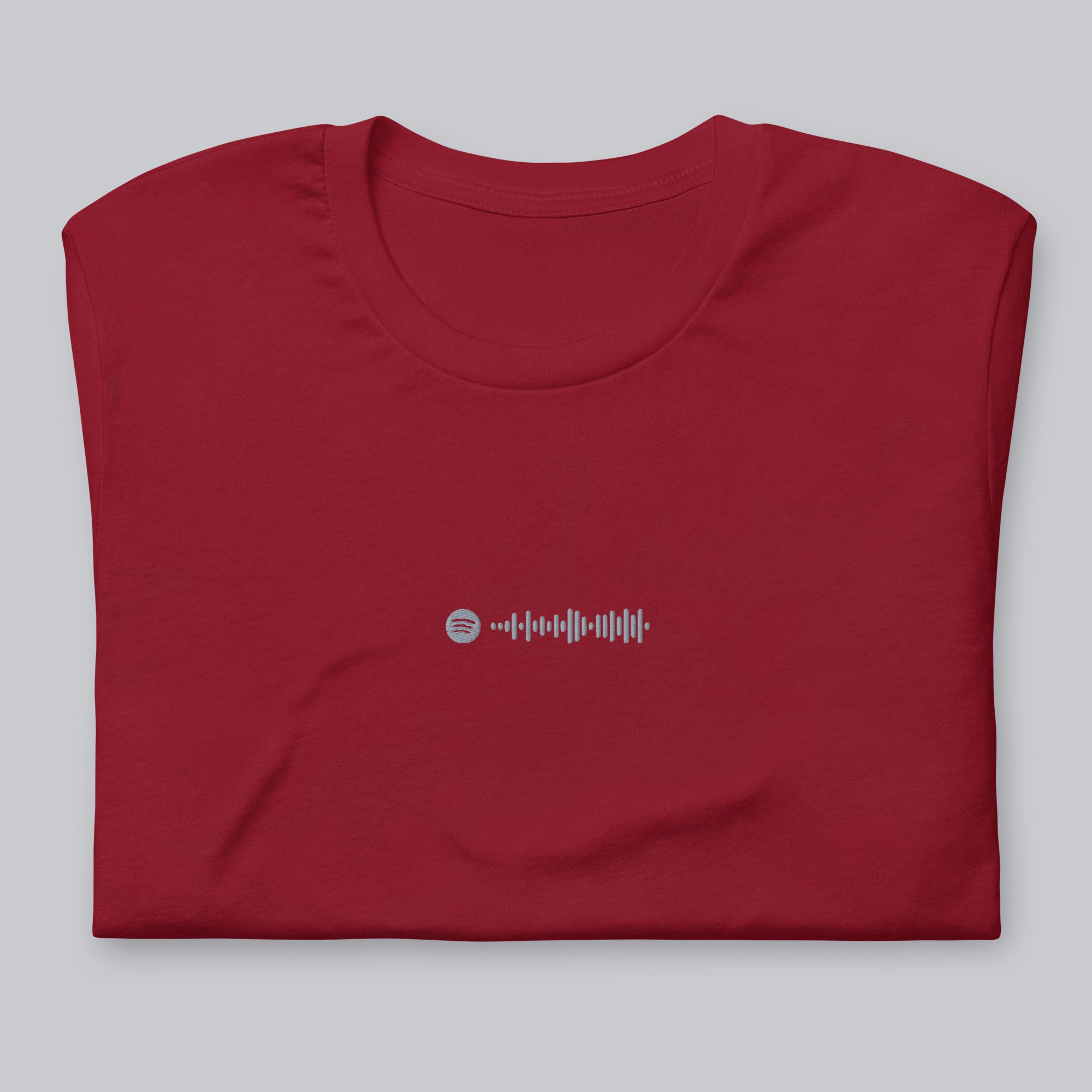 Bordeaux unisex tshirt with custom music code