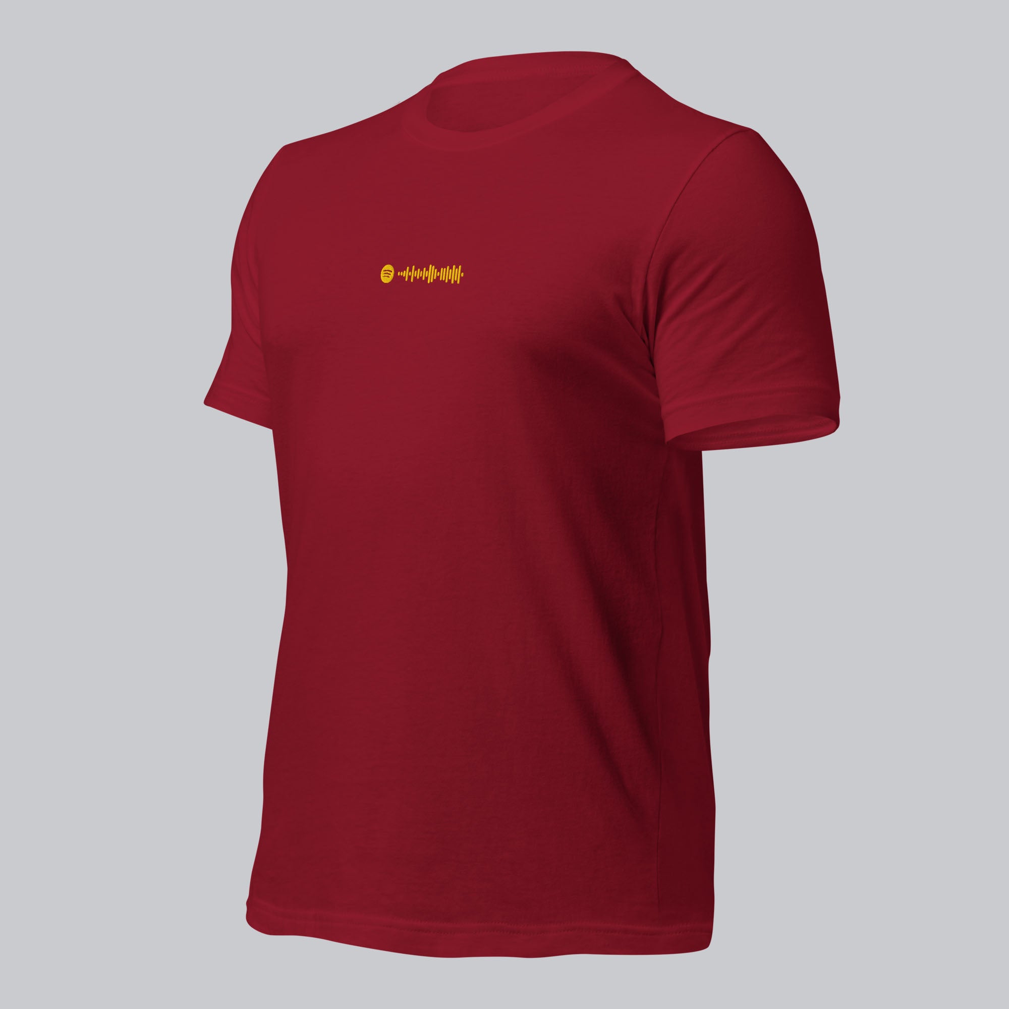 Bordeaux unisex tshirt with custom music code
