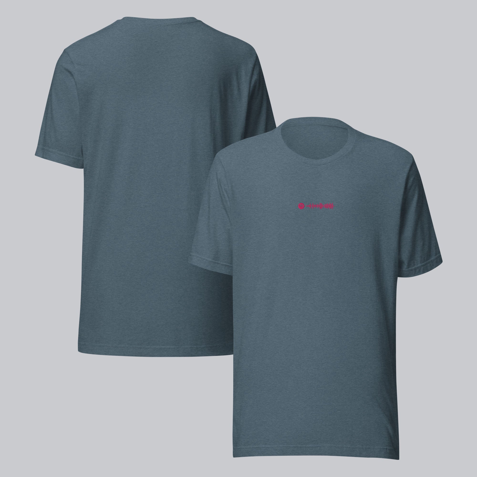 Dark grey unisex tshirt with custom music code