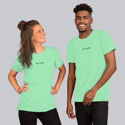 Mint unisex tshirt with custom music code