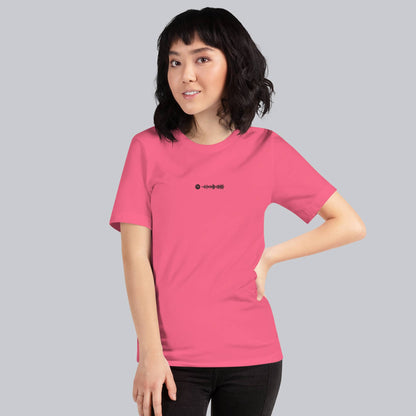 Pink Tshirt with embroidered custom music code