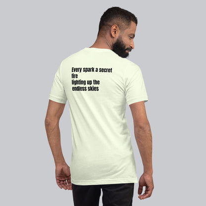 Light yellow Tshirt with printed custom music code and text
