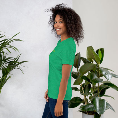 Green Tshirt with printed custom music code and text