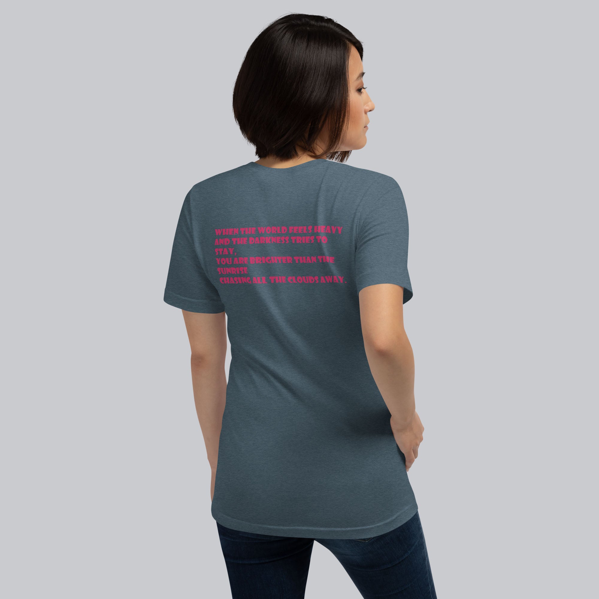 Dark grey Tshirt with printed custom music code and text