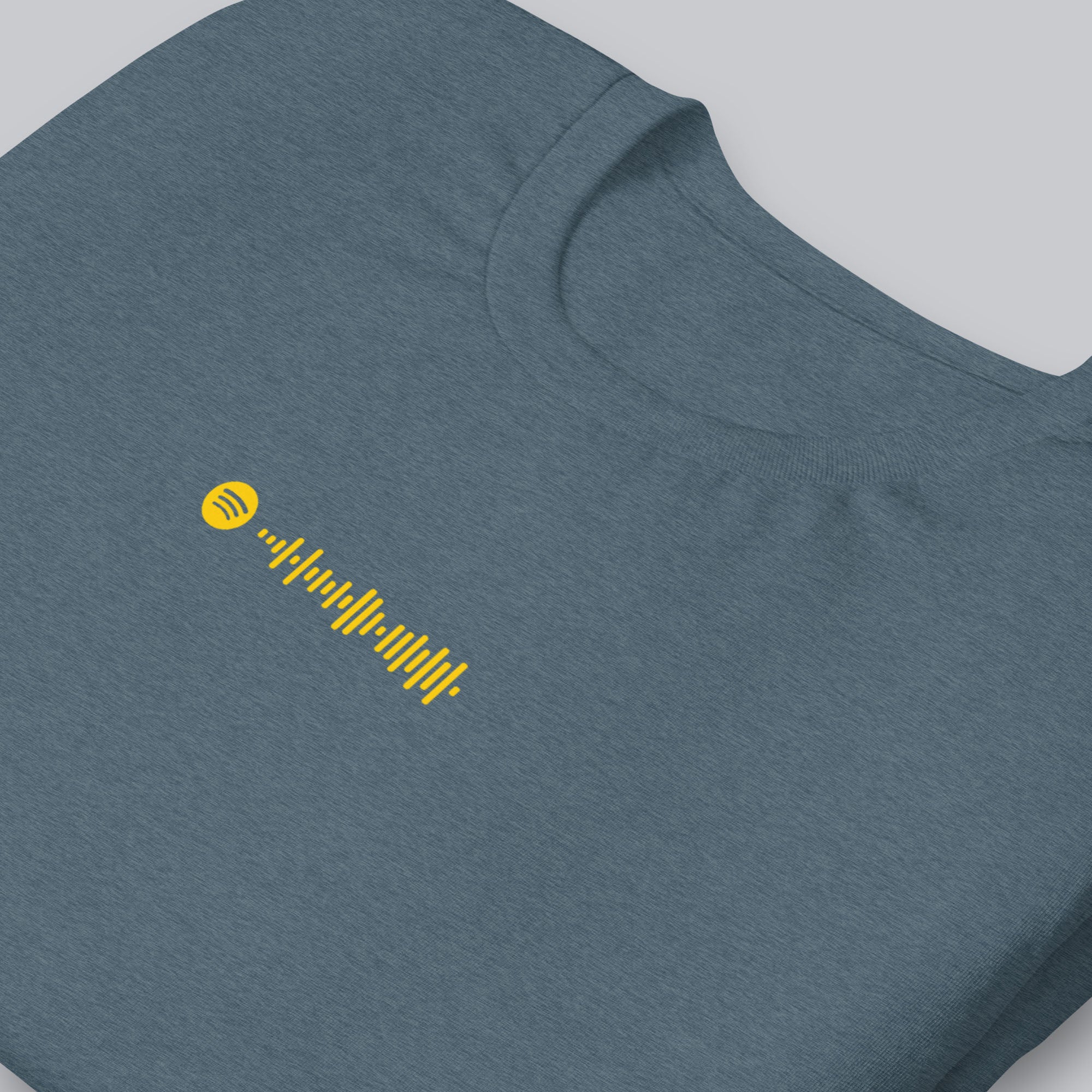 Dark grey Tshirt with printed custom music code and text