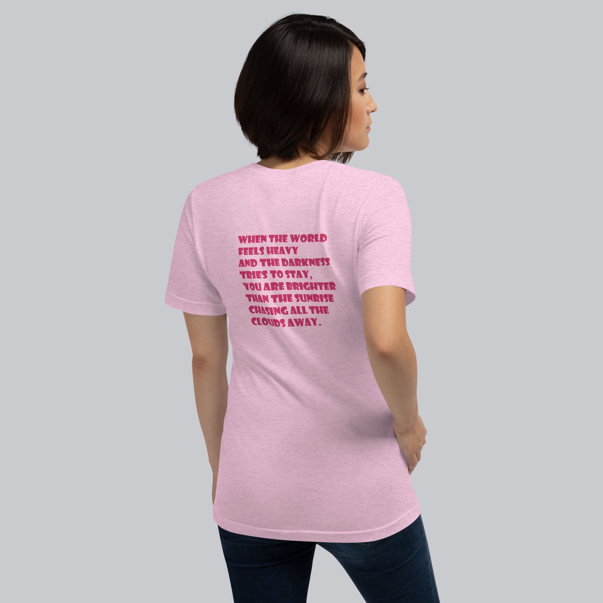 Lilac Tshirt with printed custom music code and text