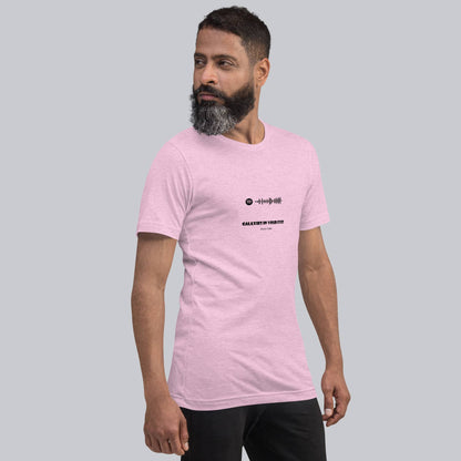 Lilac Tshirt with printed custom music code and text