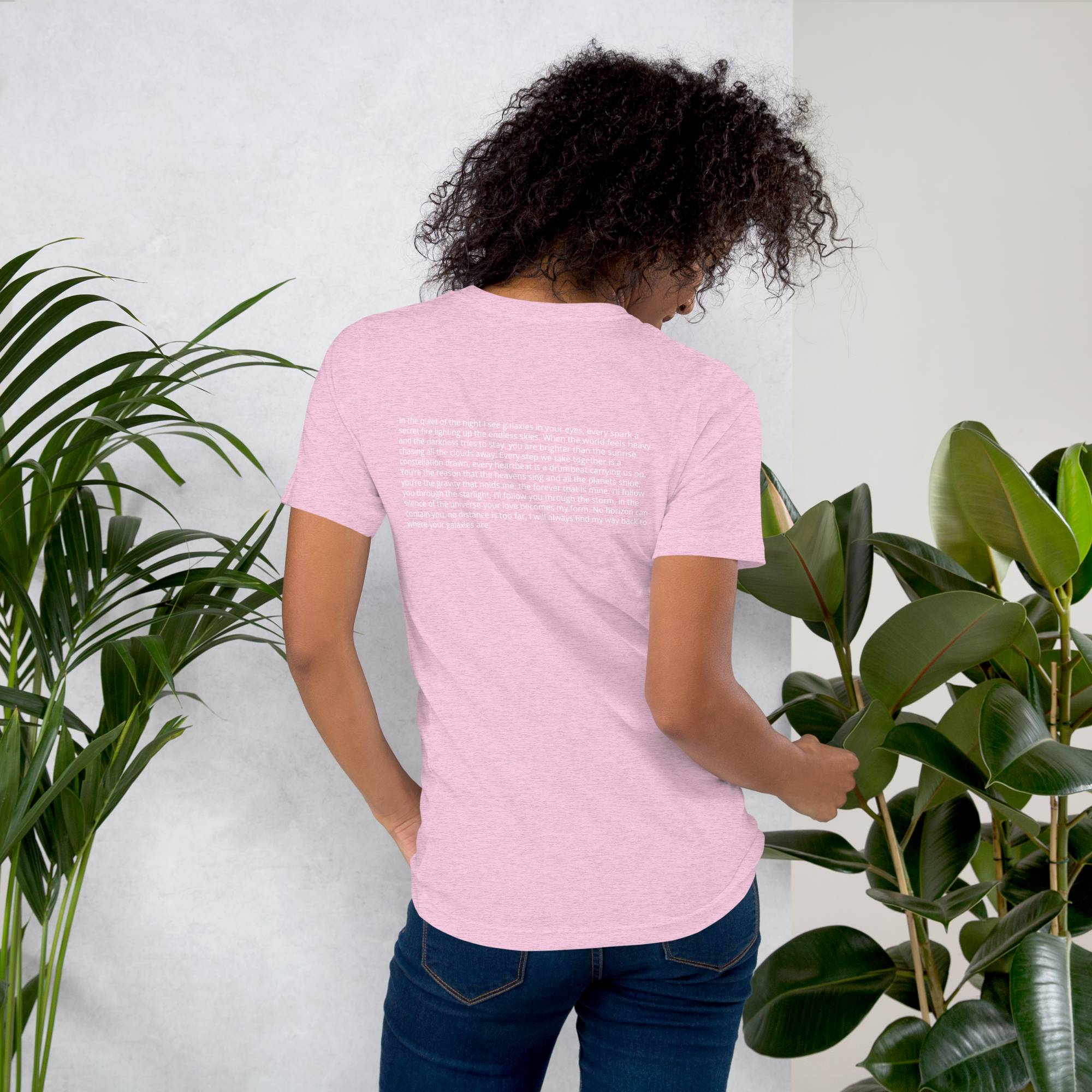Lilac Tshirt with printed custom music code and text