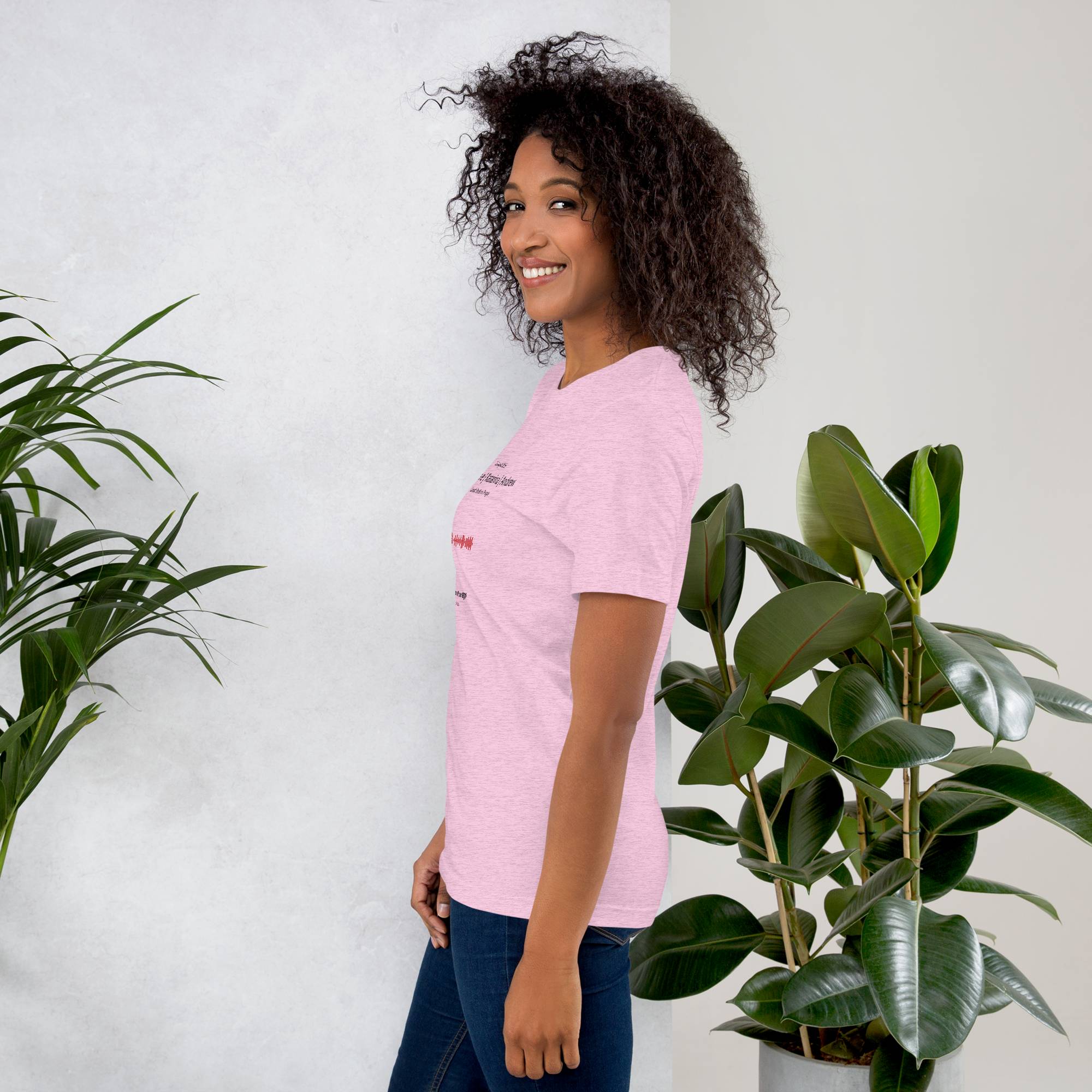 Lilac Tshirt with printed custom music code and text