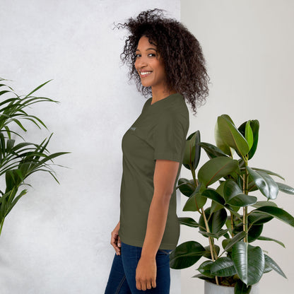 Military green Tshirt with printed custom music code and text