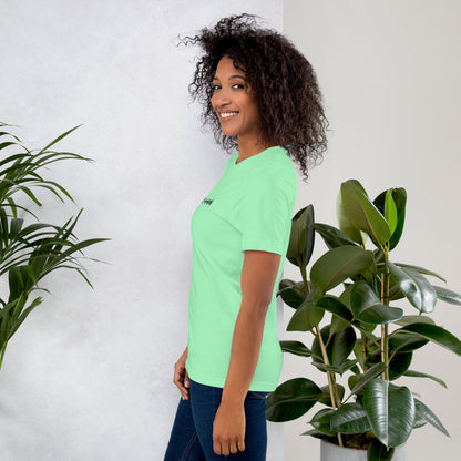 Mint Tshirt with printed custom music code and text