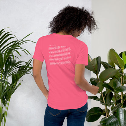 Pink Tshirt with printed custom music code and text