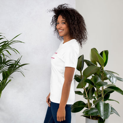 White Tshirt with printed custom music code and text