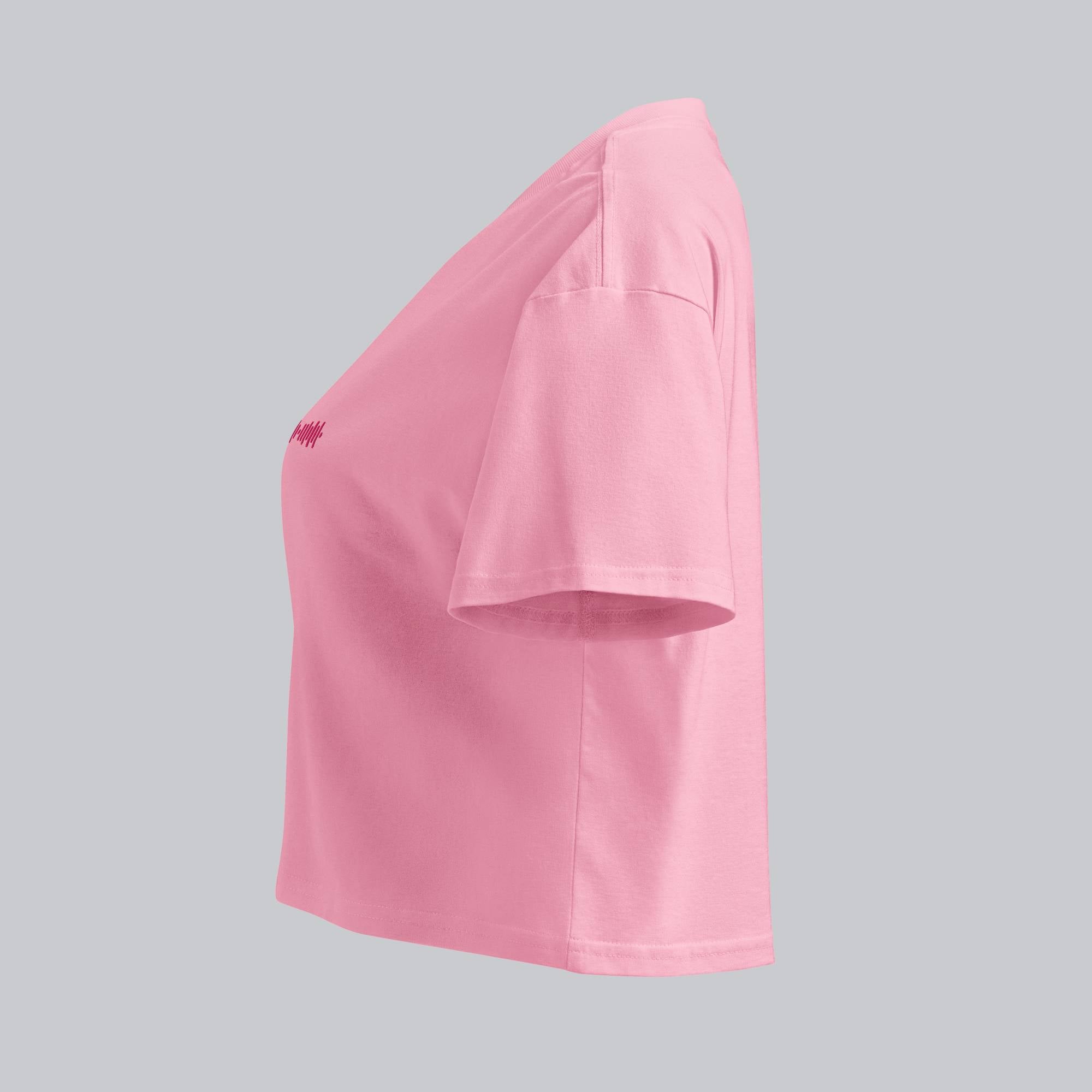 Pink Crop Top tshirt with custom Music Code