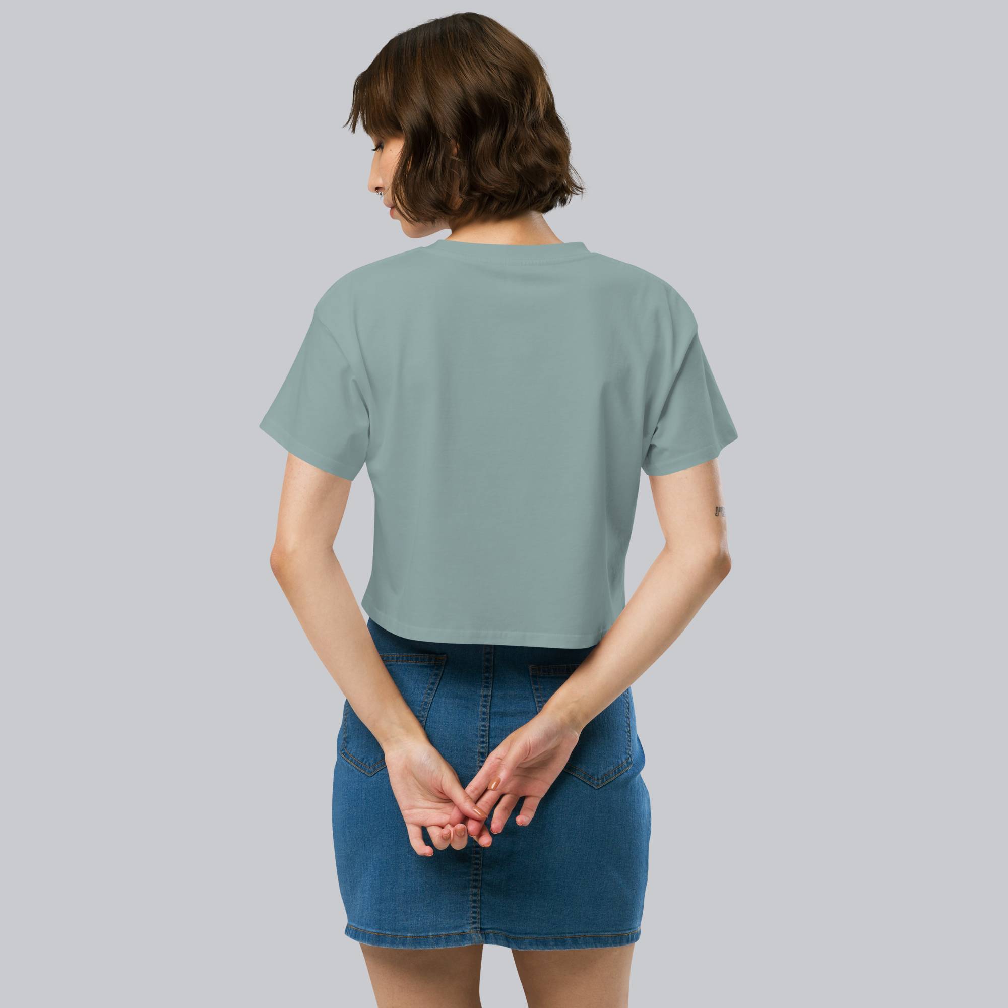 Slate Crop Top tshirt with custom Music Code