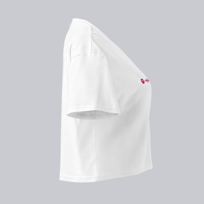 White Crop Top tshirt with custom Music Code